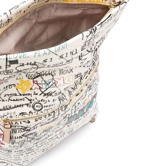 DKNY Tilly graffiti print  backpack in cream w/graffiti print, new with tags! - Picture 5 of 14